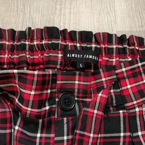 plaid pants 100% cotton size L